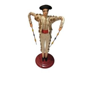 Vintage,‎  Elegant 7" Spanish Matador in Gold Attire